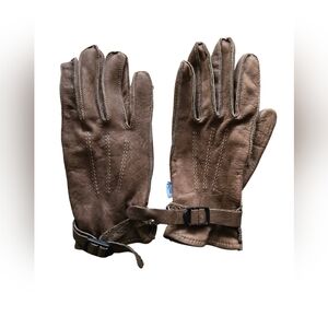 Vintage Auclair Leather Driving Gloves Women’s Medium Brown Made in Canada